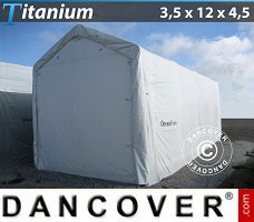 Lagerhalle Titanium 3,5x12x3,5x4,5m, Weiß