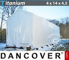 Lagerhalle Titanium 4x14x3,5x4,5m, Weiß
